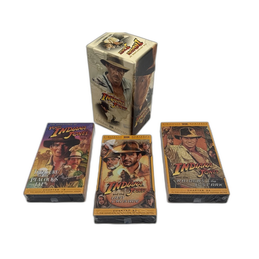 Paramount Indiana Jones VHS Box Set Trilogy Raiders Temple Doom Last Crusade Ark